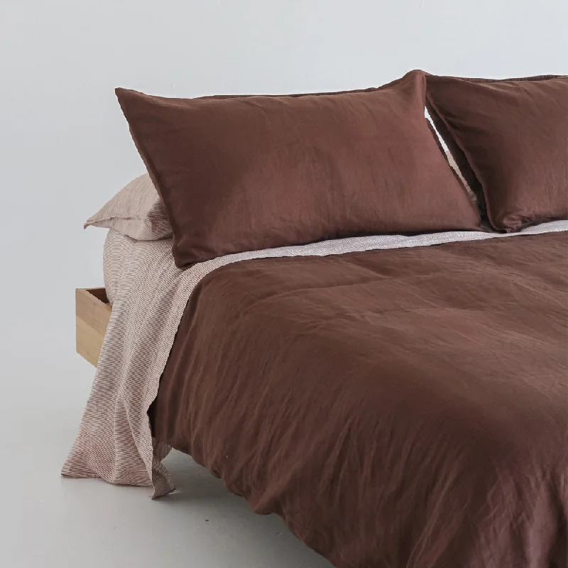 European Linen Duvet - Cocoa