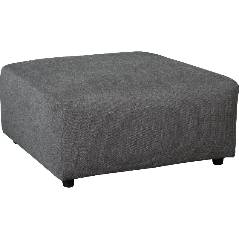 Arlie Oversized Accent Ottoman - Steel