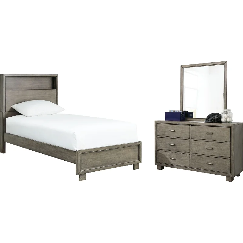 Arnett 5 Piece Twin Bedroom - Gray