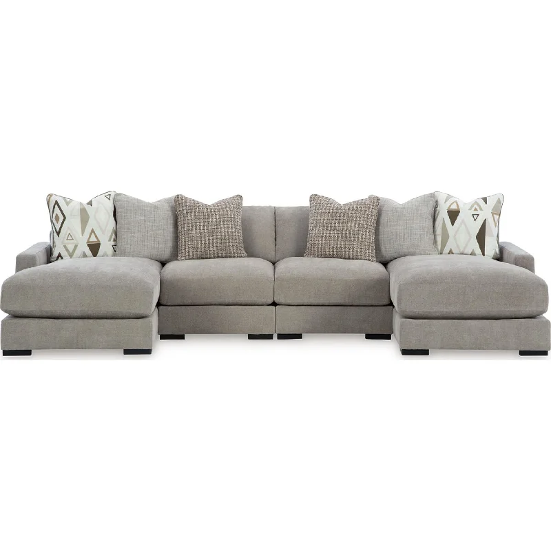 Aslan Court 4 Piece Sectional - Pebble