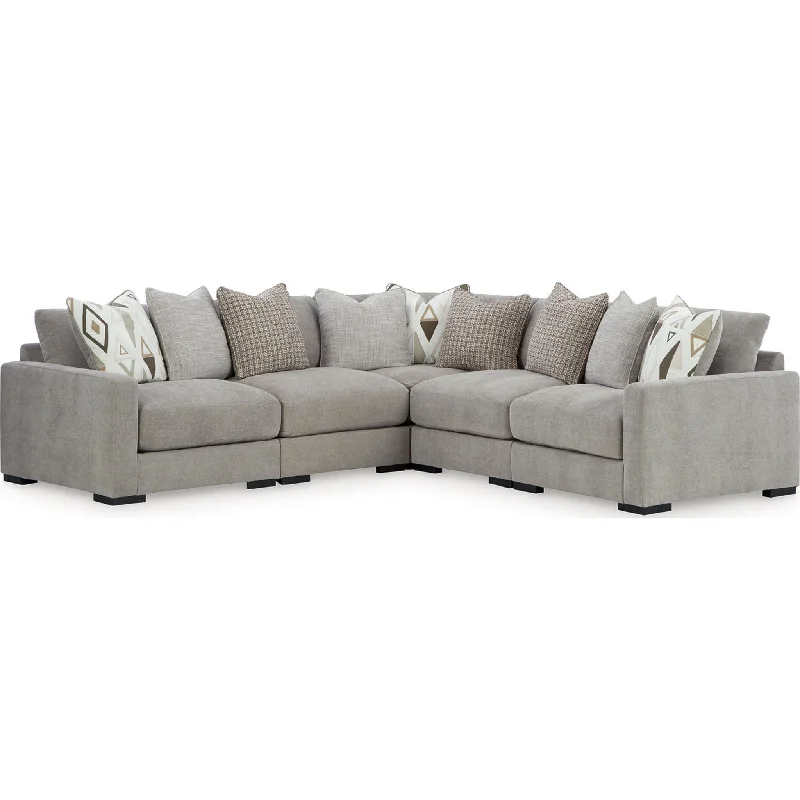 Aslan Court 5 Piece Sectional - Pebble