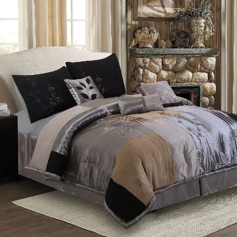 Back to Nature Embroidered 7-Piece Comforter Set