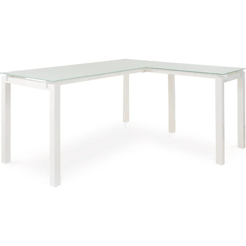 Baraga L-Desk - White