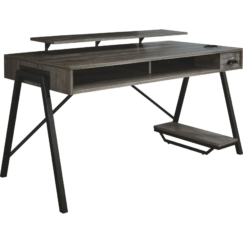 Barolli Gaming Desk - Gunmetal