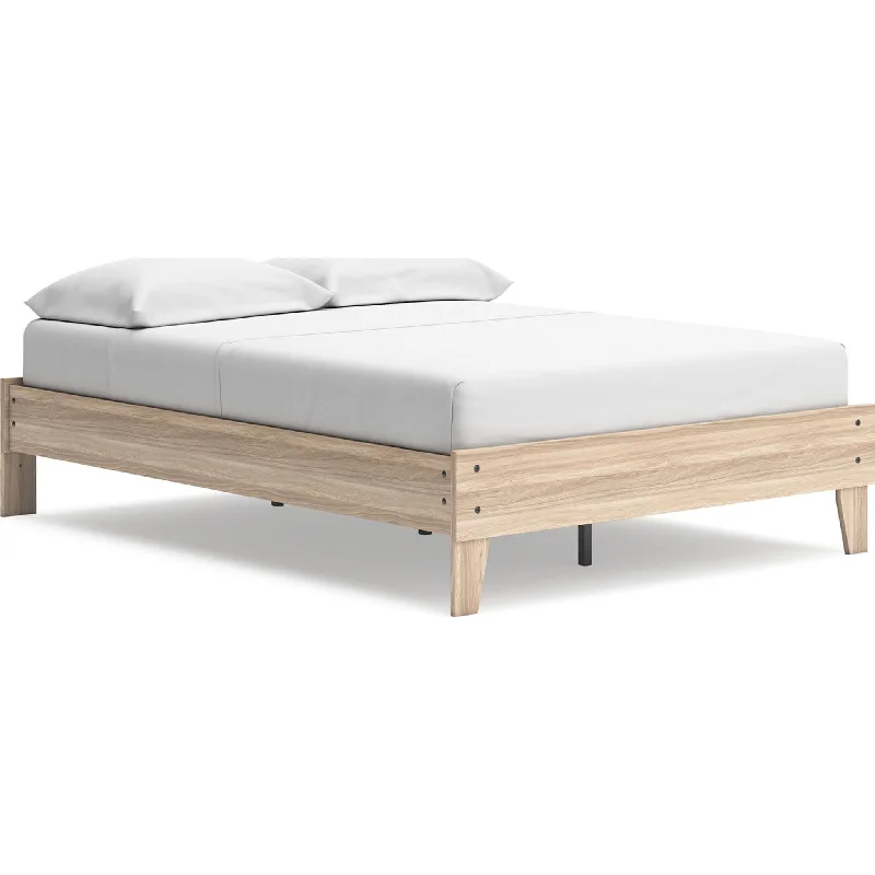 Battelle Full Platform Bed - Tan