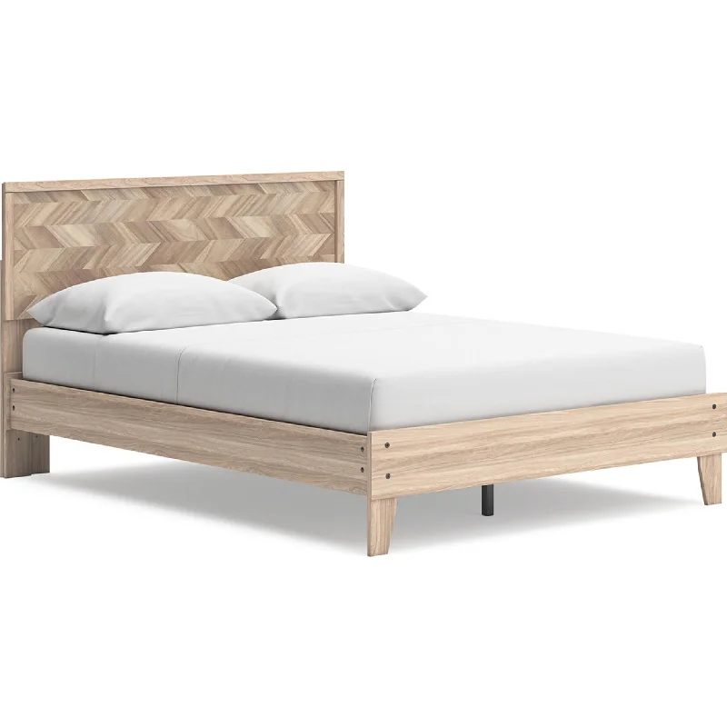 Battelle Queen Platform Bed - Tan