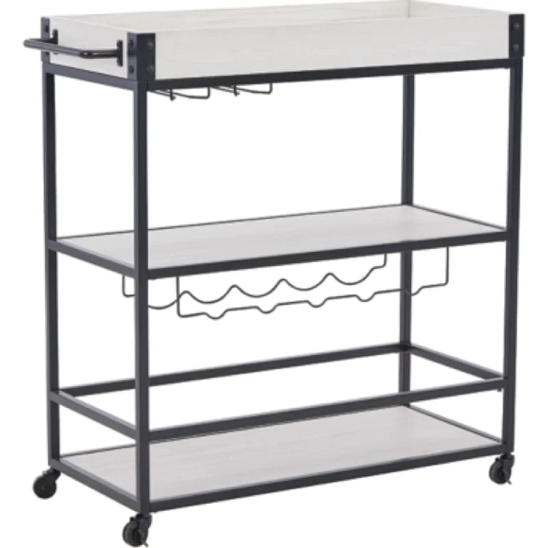 Bayflynn Bar Cart - White/Black