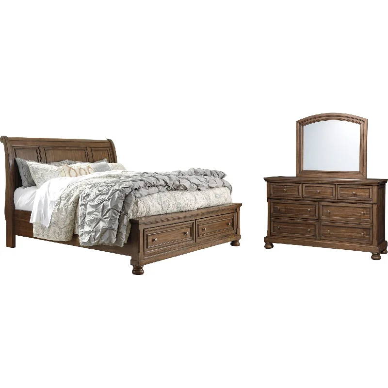 Baymore 5 Piece Bedroom Package - Medium Brown