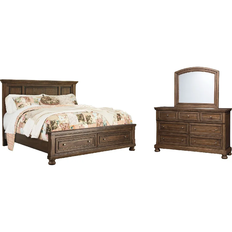 Baymore 5 Piece Bedroom Package - Medium Brown