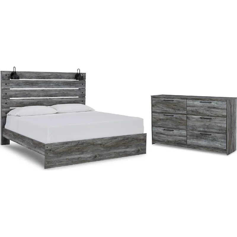 Baystorm 4 Piece Bedroom Package - Gray