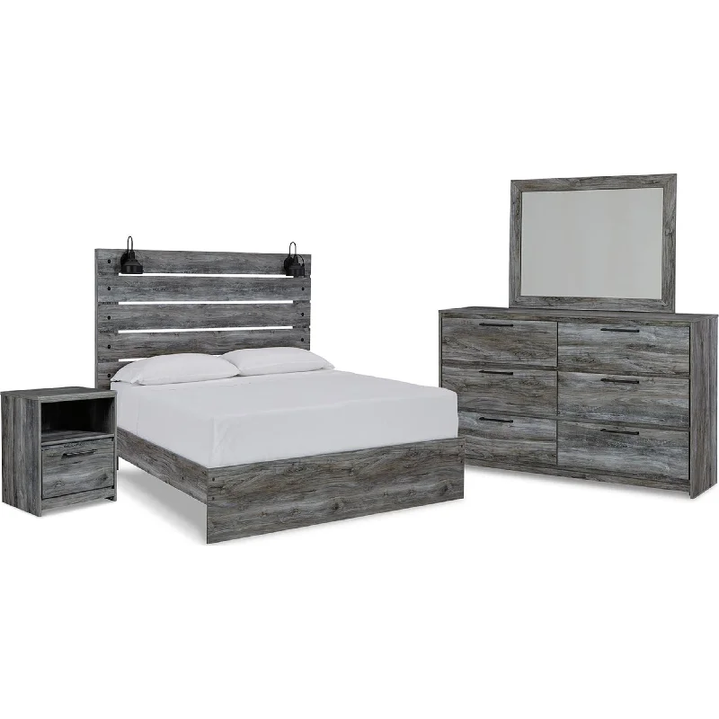 Baystorm 6 Piece Queen Panel Bedroom - Gray