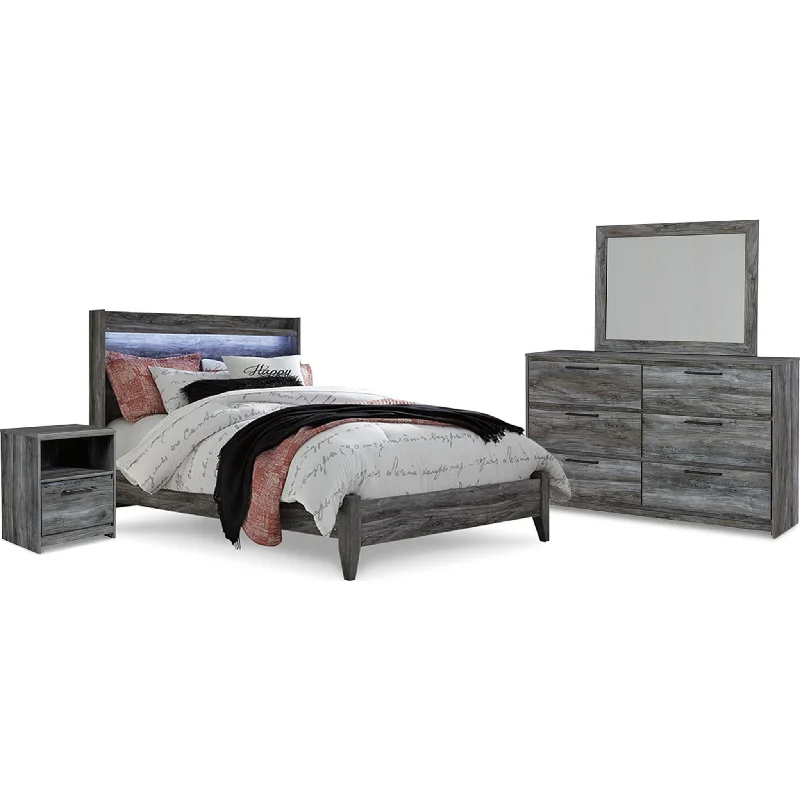 Baystorm 6 Piece Queen Panel Bedroom - Gray