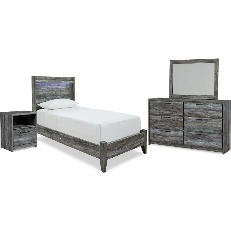 Baystorm 6 Piece Panel Bedroom - Gray