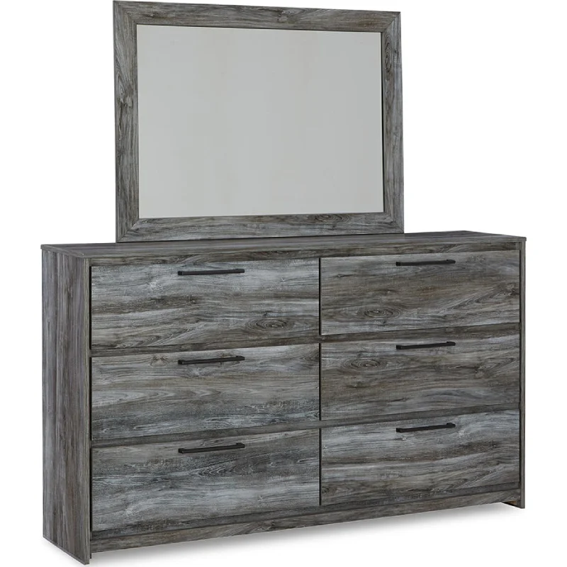 Baystorm Dresser and Mirror - Gray