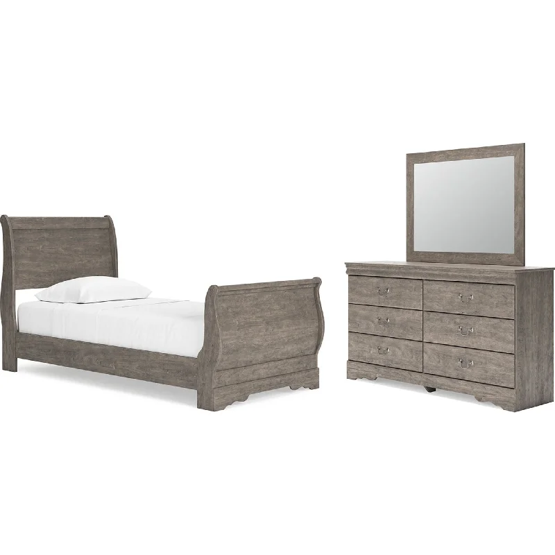 Bayzor 5 Piece Full Bedroom - Gray