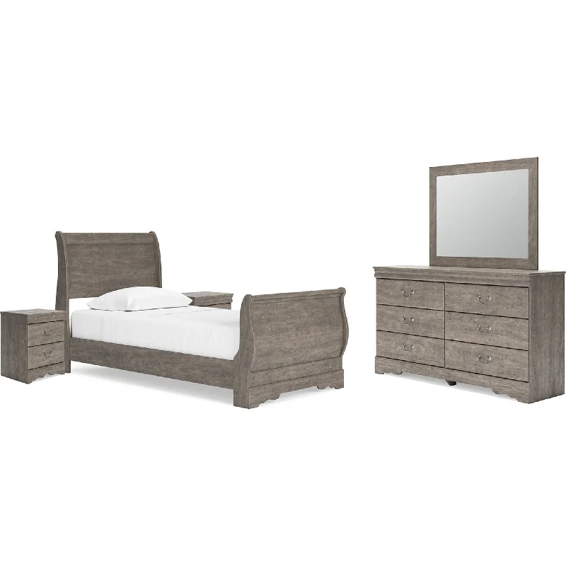 Bayzor 5 Piece Twin Bedroom - Gray