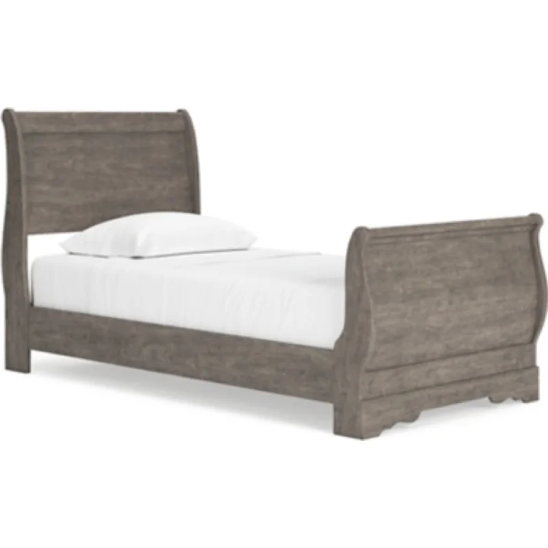 Bayzor Twin Sleigh Bed - Gray