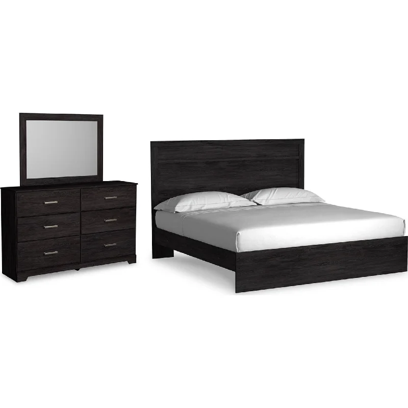 Belachime 5 Piece King Panel Bedroom - Black