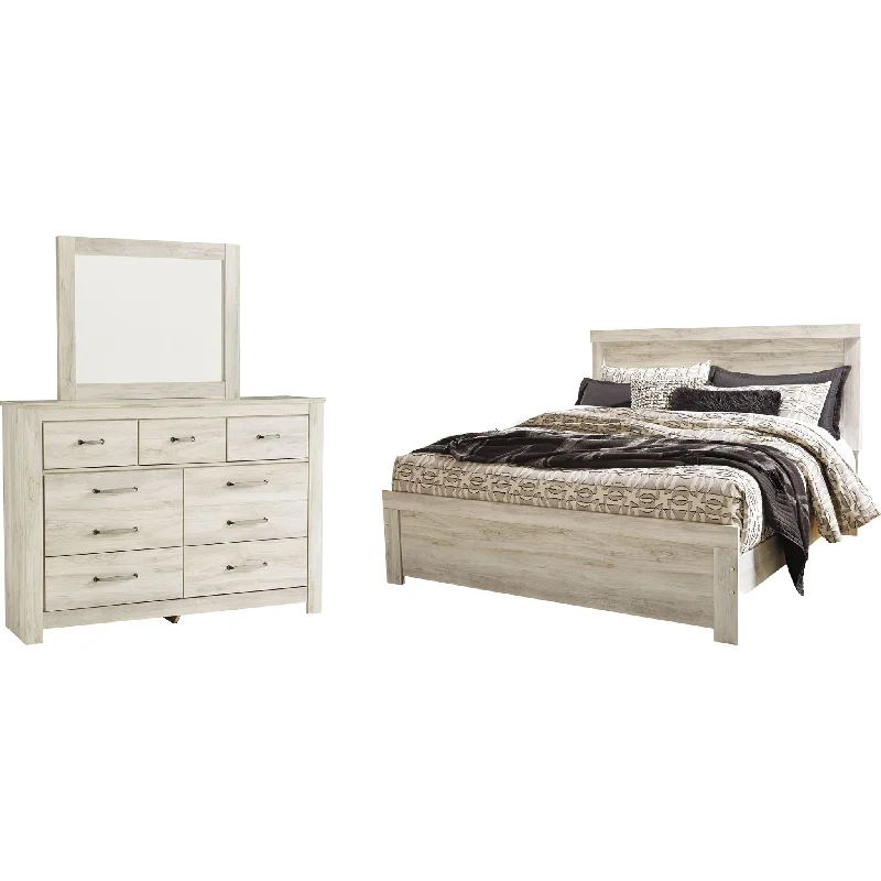 Bellaby 5 Piece King Panel Bedroom - Whitewash