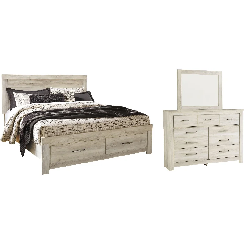 Bellaby 5 Piece King Storage Bedroom - Whitewash