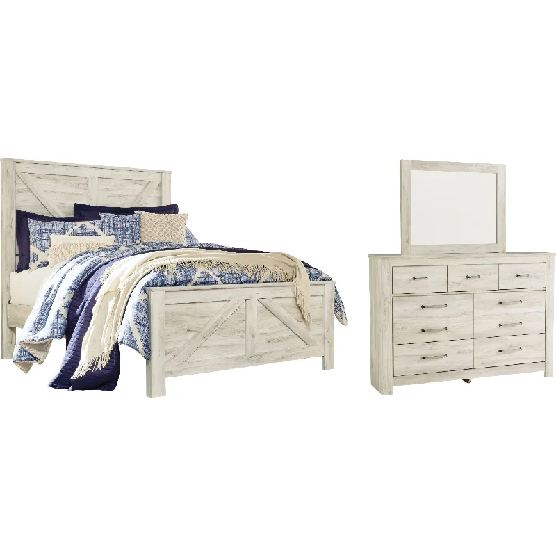 Bellaby 5 Piece Queen Panel Bedroom - White Wash