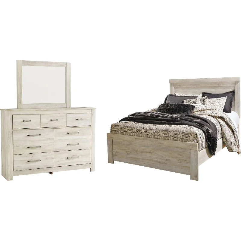 Bellaby 5 Piece Queen Panel Bedroom - White Wash