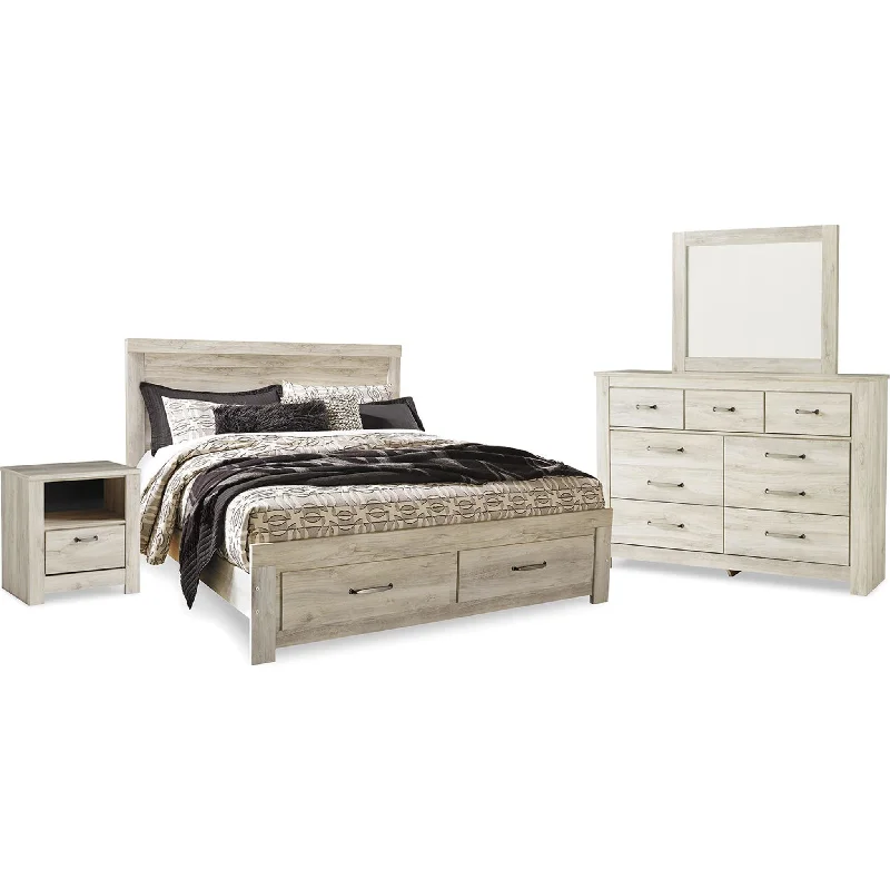 Bellaby 6 Piece King Storage Bedroom - Whitewash