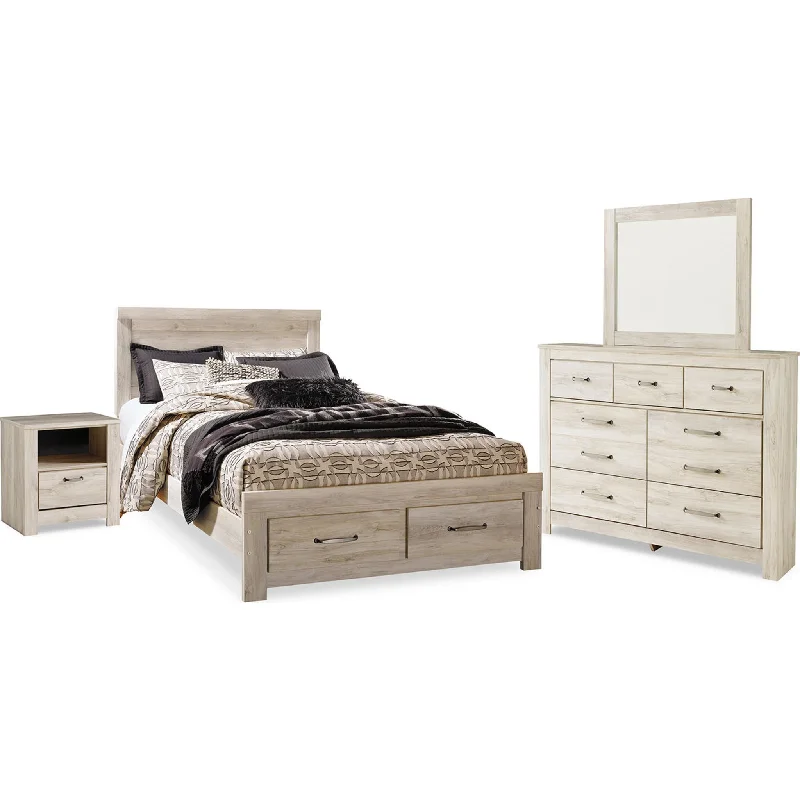 Bellaby 6 Piece Queen Storage Bedroom - Whitewash