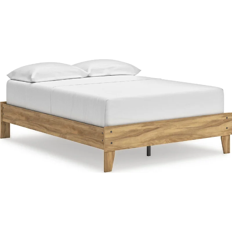 Bermacy Full Platform Bed - Light Brown