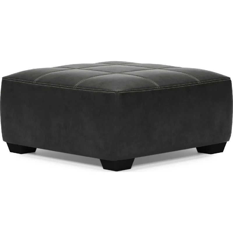 Bilgray Oversized Accent Ottoman - Pewter