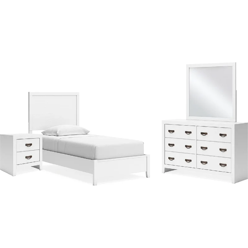 Binterglen 6 Piece Twin Panel Bedroom - White