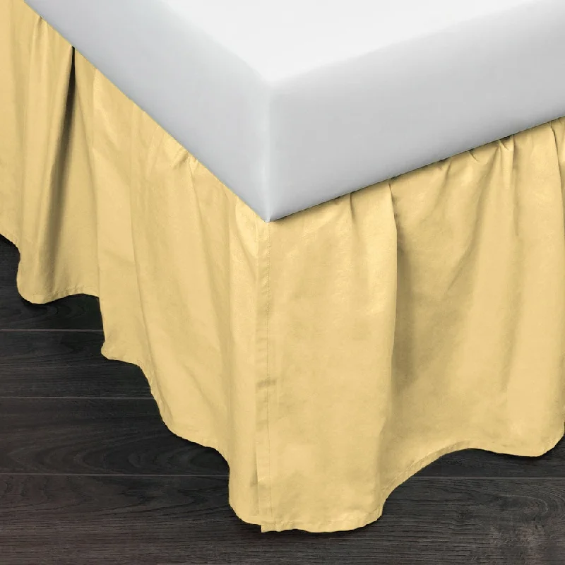 Brighton Light Yellow Cotton 3 Piece Tuck in Bed Skirt