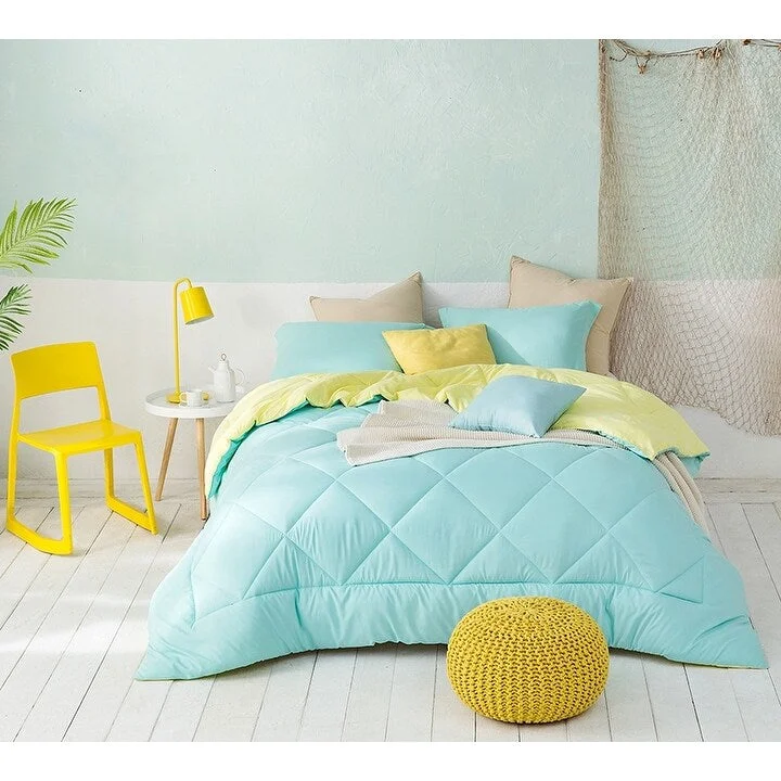 BYB Yucca/Limelight Yellow Reversible Comforter - Oversized Bedding