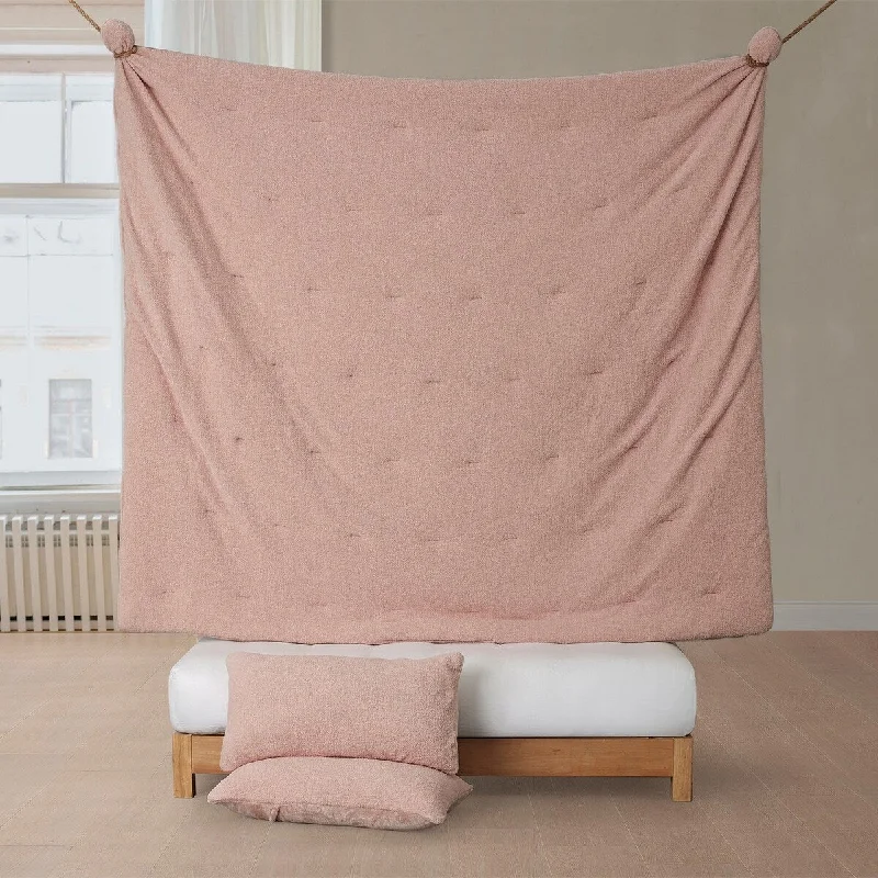 Cardigan Knit - Coma Inducer® Oversized Comforter Set - Soft Pink