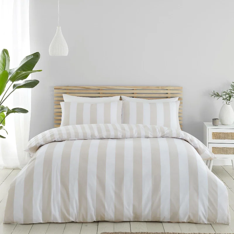 Cove Stripe Duvet Cover Set Natural