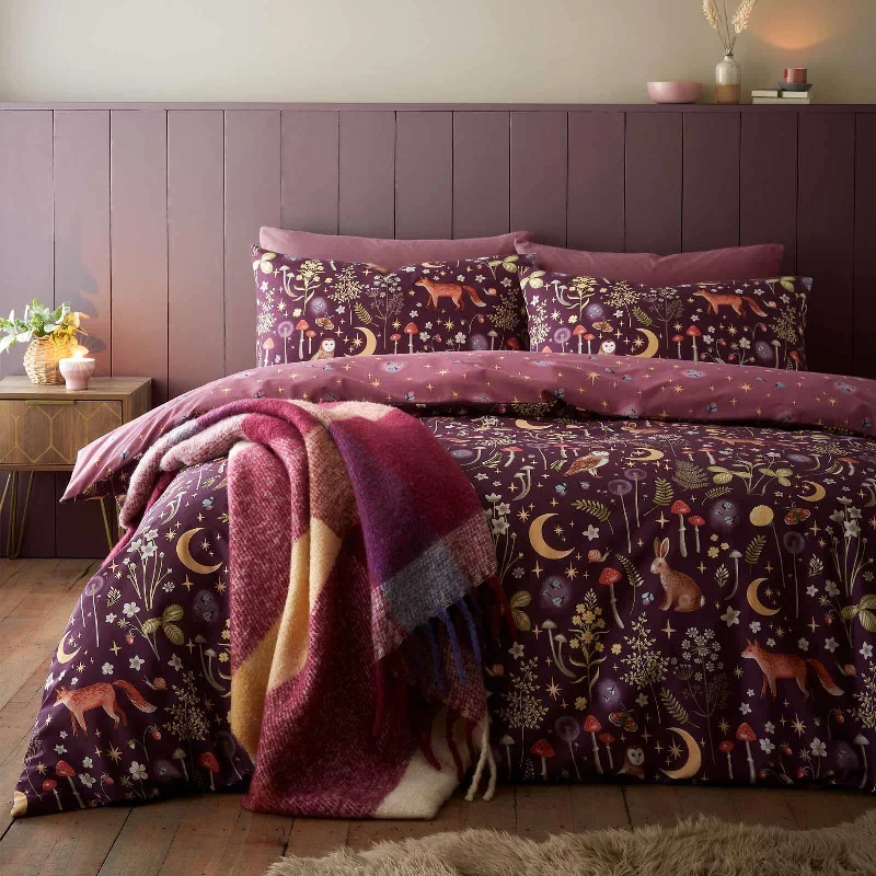 Enchanted Twilight Duvet Cover Set Plum