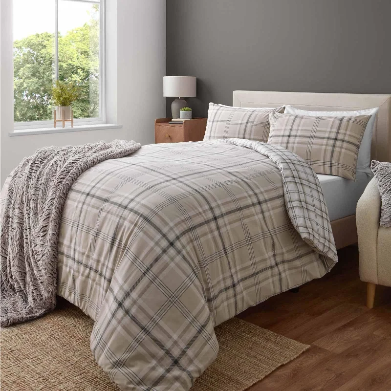 Kelso Check Duvet Cover Set Natural