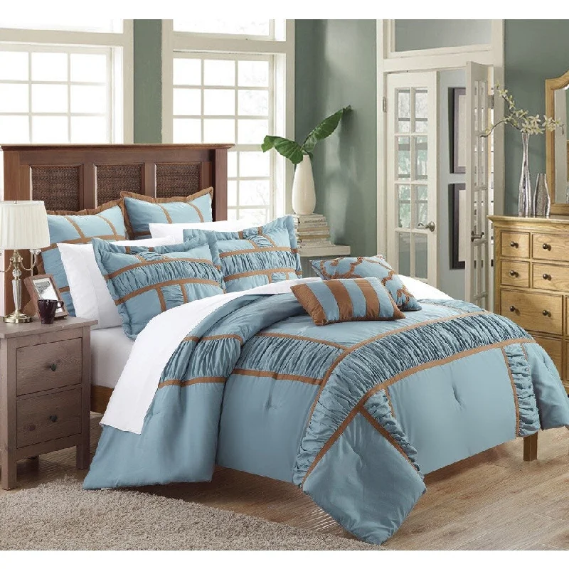 Chic Home Firenze Blue 7-piece Comforter Set