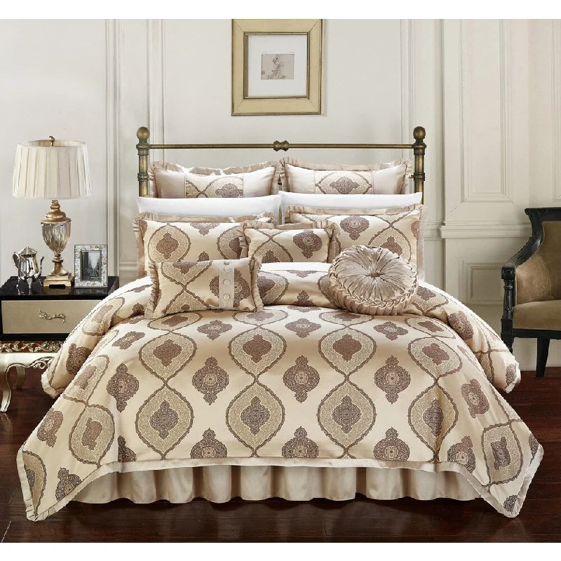 Chic Home Lazzel 9 Piece Gold Comforter Set