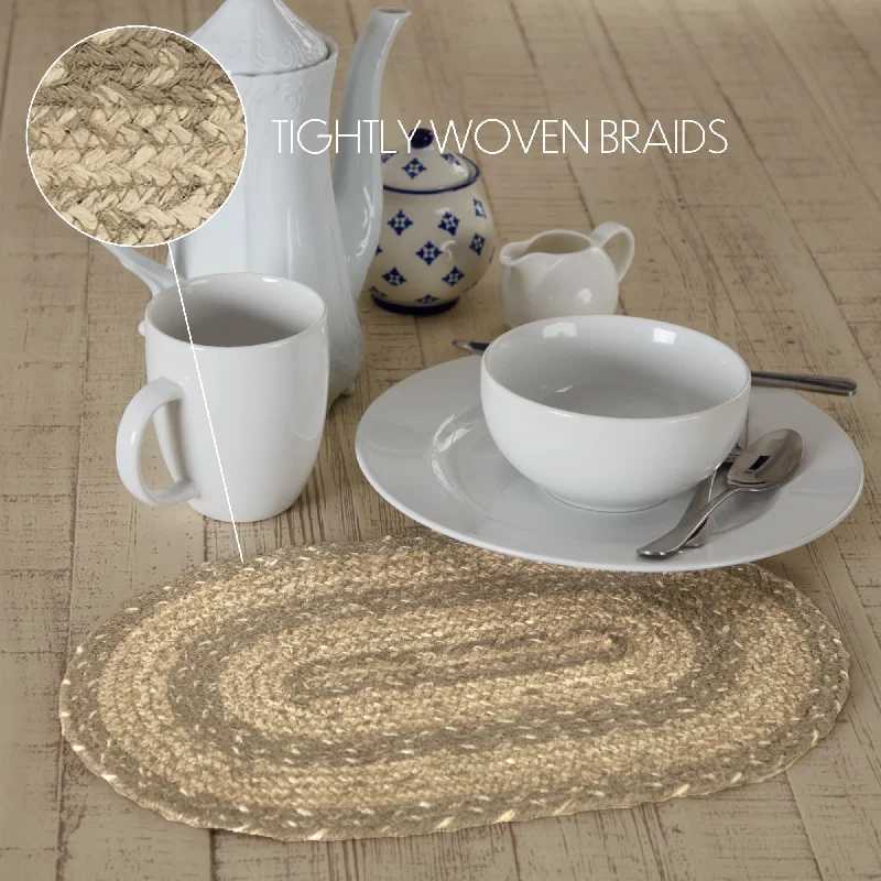 Cobblestone Jute Oval Placemat 10x15