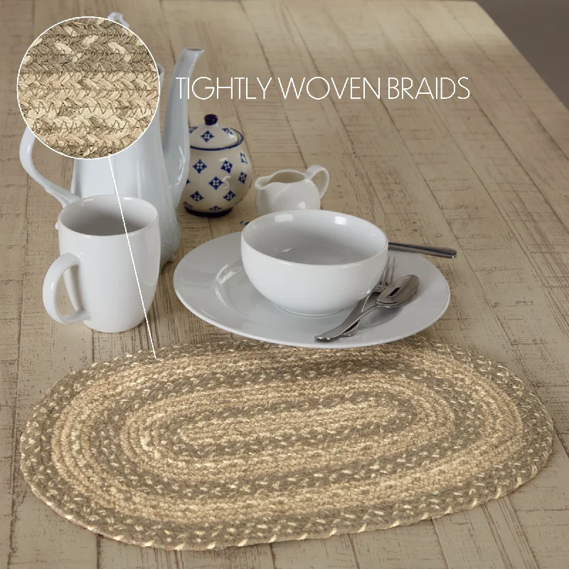 Cobblestone Jute Oval Placemat 12x18