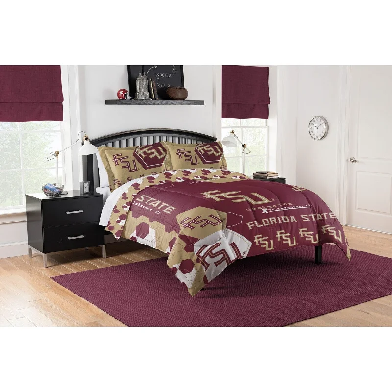 COL 849 Florida State Hexagon Take F/Q Comforter Set