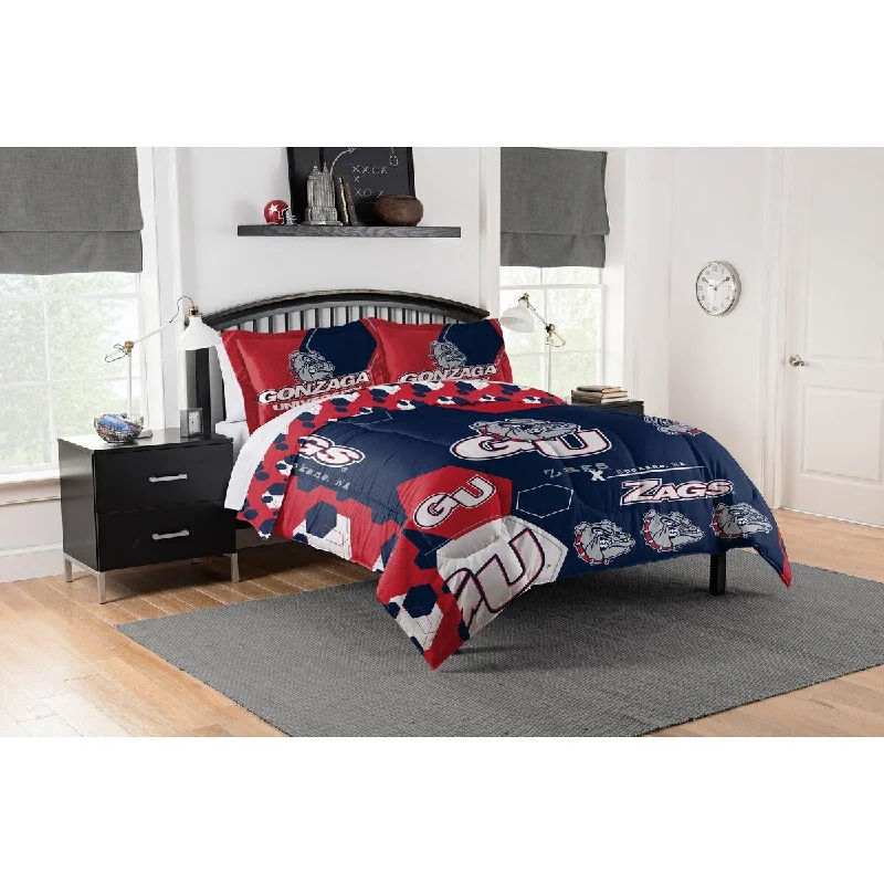 COL 849 Gonzaga Hexagon Take F/Q Comforter Set