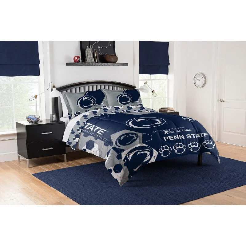 COL 849 Penn State Hexagon Take F/Q Comforter Set