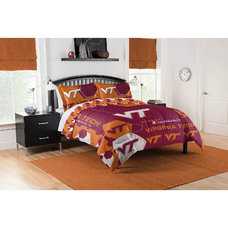 COL 849 Virginia Tech Hexagon Take F/Q Comforter Set