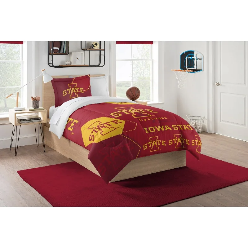 COL 862 Iowa State Hexagon Twin Comforter Set