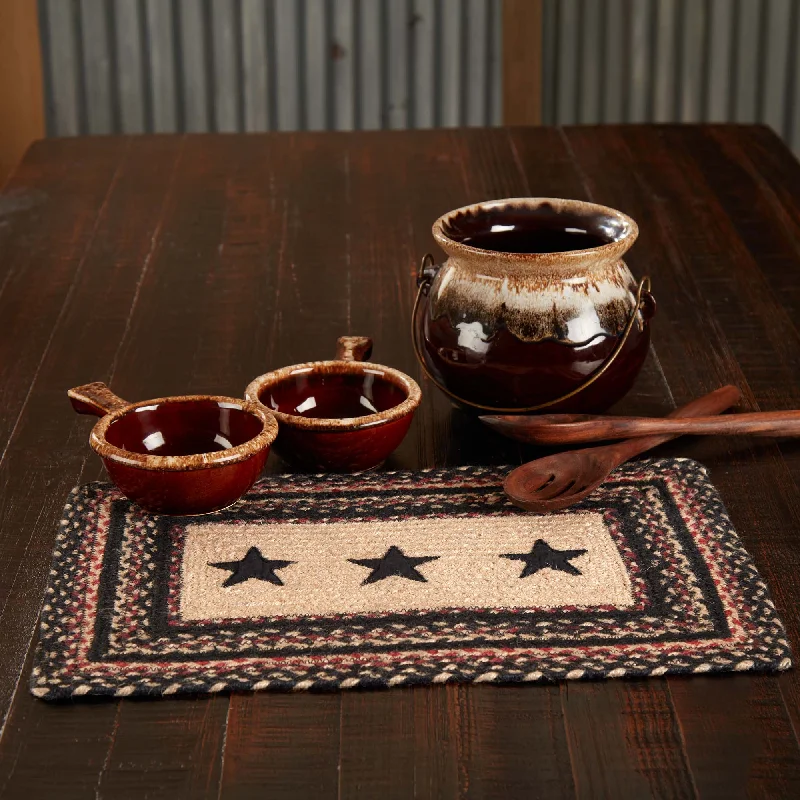 Colonial Star Jute Rect Placemat 12x18