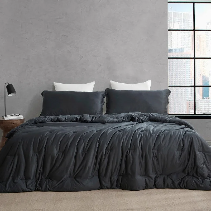 Cool as the Other Side of the Pillow - Coma Inducer® Oversized Comforter Set - Black