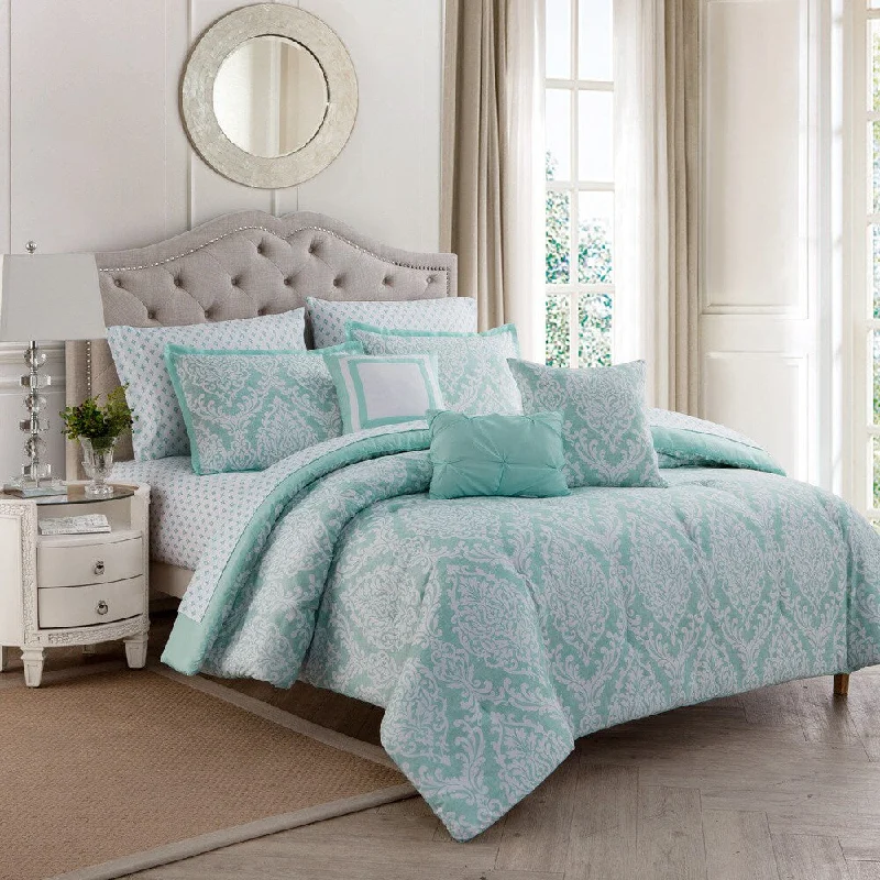 Copper Grove Ecstall Damask 10-piece Comfort Set