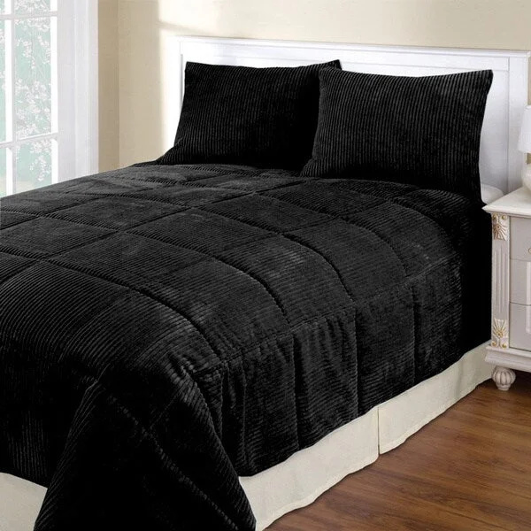 Corduroy 3-piece Comforter Set